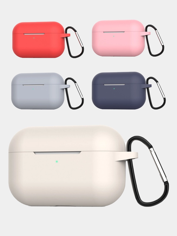 Силиконовый чехол для Apple Airpods Pro (с карабином)