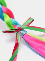 Разноцветная коса на заколке, для девочек