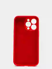 Красный чехол Silicone Case для iPhone 13 Pro, с защитой камеры, закрытый низ