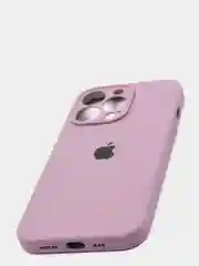 Сиреневый чехол Silicone Case для iPhone 13 Pro, с защитой камеры, закрытый низ