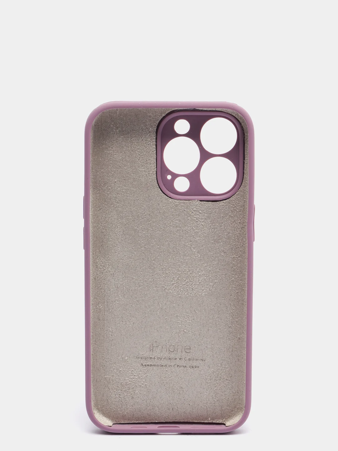 Сиреневый чехол Silicone Case для iPhone 13 Pro, с защитой камеры, закрытый низ