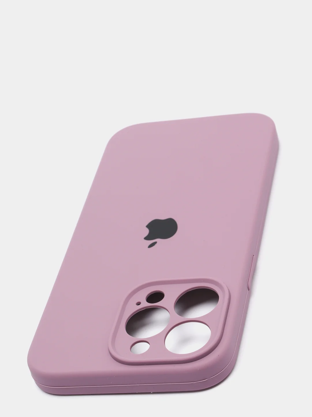 Сиреневый чехол Silicone Case для iPhone 13 Pro, с защитой камеры, закрытый низ