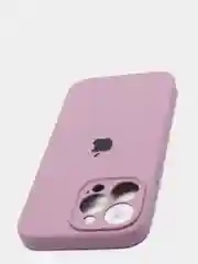 Сиреневый чехол Silicone Case для iPhone 13 Pro, с защитой камеры, закрытый низ