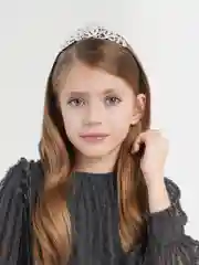 Голубой диадема ободок для волос детская/ для девочек/ корона / утренник / новый год/ праздник