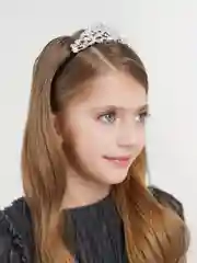 Голубой диадема ободок для волос детская/ для девочек/ корона / утренник / новый год/ праздник