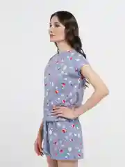 Небесно-голубой пижама женская: футболка и шорты, комплект домашний