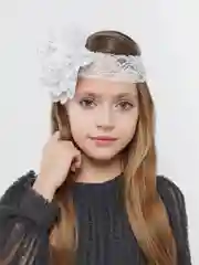 Белый повязки "Цветы"