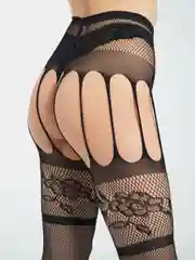 Хром чулки женские эротические, сексуальные, фантазийные, с поясом Ava Secret