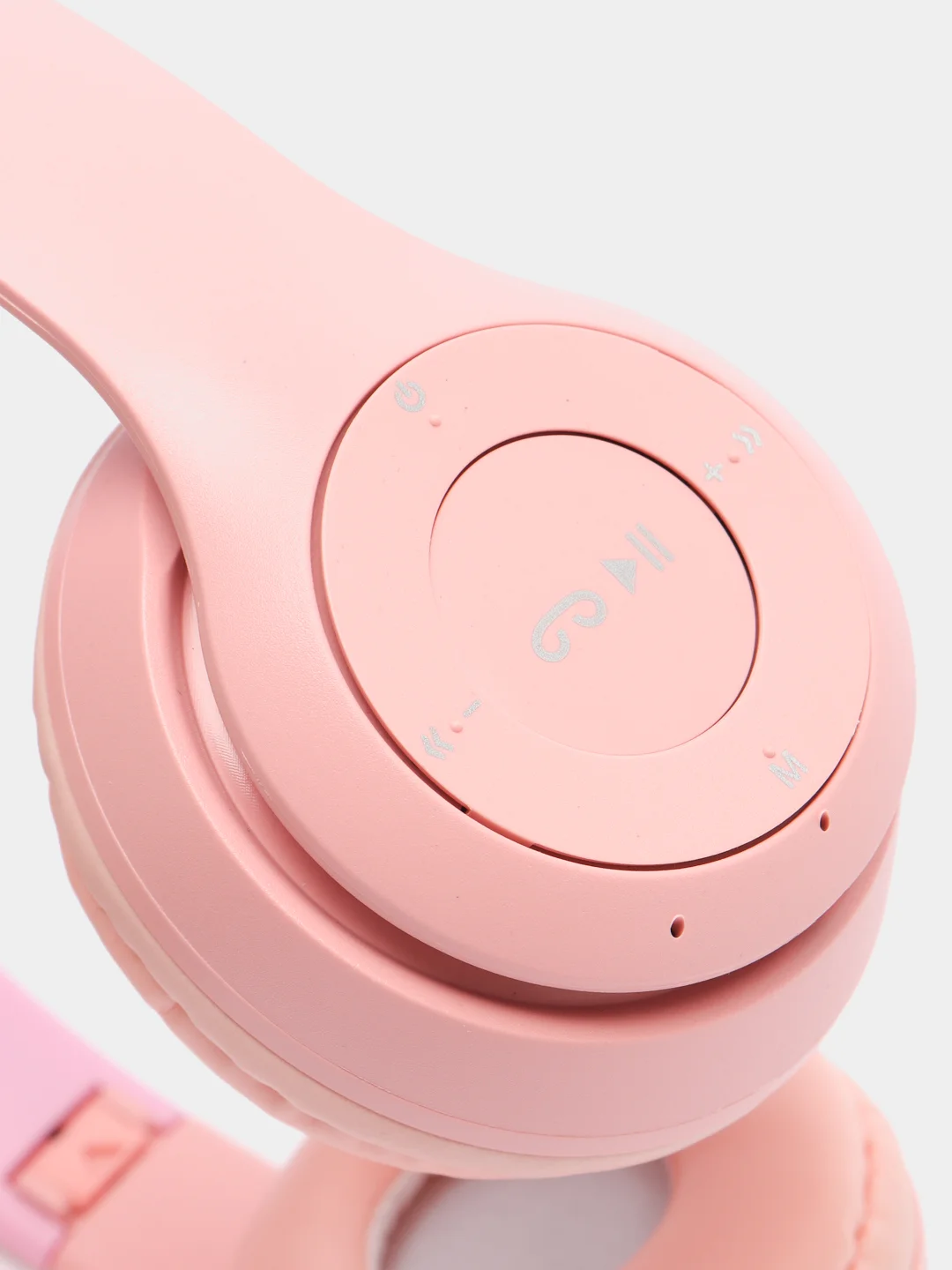 Розовый беспроводные Bluetooth детские наушники P47M со светящимися ушками