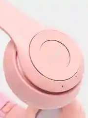 Розовый беспроводные Bluetooth детские наушники P47M со светящимися ушками