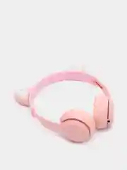 Розовый беспроводные Bluetooth детские наушники P47M со светящимися ушками