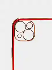 Красный чехол для iPhone 12 Mini, 12 Pro Max, 13 Mini, 13 Pro Max с гальваническим покрытием