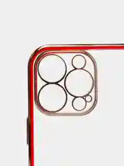 Красный чехол для iPhone 12 Mini, 12 Pro Max, 13 Mini, 13 Pro Max с гальваническим покрытием