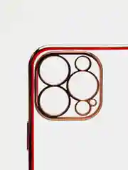 Красный чехол для iPhone 12 Mini, 12 Pro Max, 13 Mini, 13 Pro Max с гальваническим покрытием