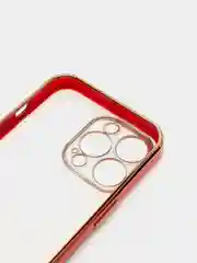 Красный чехол для iPhone 12 Mini, 12 Pro Max, 13 Mini, 13 Pro Max с гальваническим покрытием