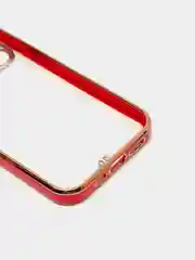 Красный чехол для iPhone 12 Mini, 12 Pro Max, 13 Mini, 13 Pro Max с гальваническим покрытием