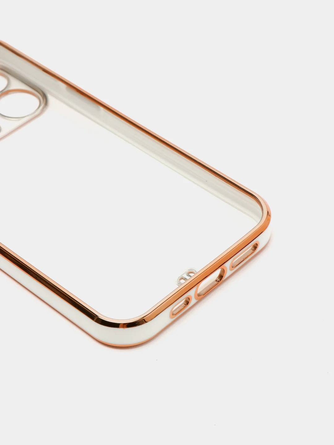 Белый чехол для iPhone 12 Mini, 12 Pro Max, 13 Mini, 13 Pro Max с гальваническим покрытием