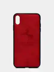 Красный дизайнерский чехол на iPhone с конем