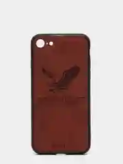 Коричневый дизайнерский чехол на iPhone с орлом