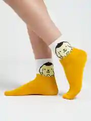 Горчичный носки с мордочкой