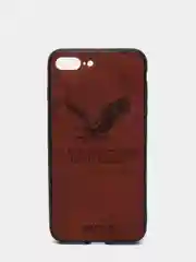 Коричневый дизайнерский чехол на iPhone с орлом