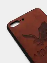 Коричневый дизайнерский чехол на iPhone с орлом