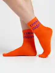 Алый носки женские с надписью