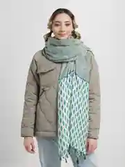 Зеленый палантин легкий