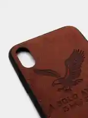 Коричневый дизайнерский чехол на iPhone с орлом