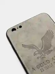 Серый дизайнерский чехол на iPhone с орлом