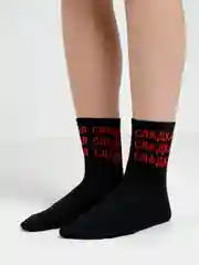 Черный носки женские с надписью