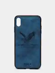Синий дизайнерский чехол на iPhone с орлом