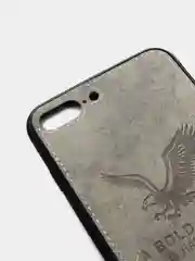 Серый дизайнерский чехол на iPhone с орлом