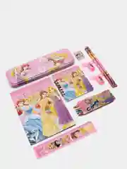 Розовый канцелярский набор ребёнку / Подарок для девочки и мальчика/ Подарочный канцелярский набор