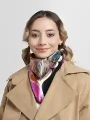 Фуксия атласный платок 60х60 см