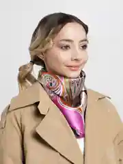 Фуксия атласный платок 60х60 см