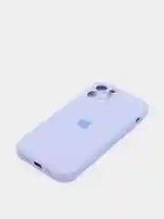 Лавандовый чехол Silicone Case для Apple iPhone 12 с защитой камеры (закрытый низ)