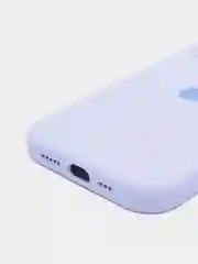 Лавандовый чехол Silicone Case для Apple iPhone 12 с защитой камеры (закрытый низ)