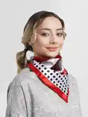 Коралловый женский платок 50х50 см