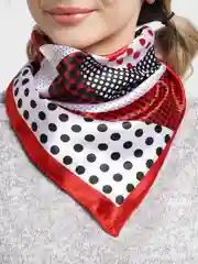 Коралловый женский платок 50х50 см