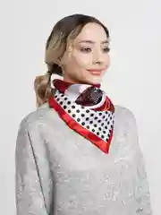 Коралловый женский платок 50х50 см
