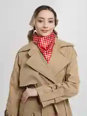 Красный женский платок 50х50 см