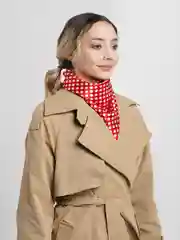Красный женский платок 50х50 см