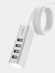 Хаб Hoco HB1 Line Machine USB to 4xUSB, серебристый