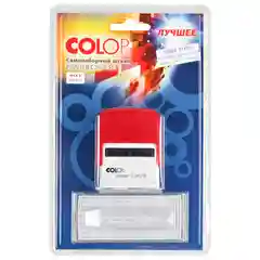 Красный самонаборный штамп Colop 3 строки Printer С20/3-SET Compact, 14 х 38 мм