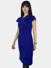Платье женское офисное синее