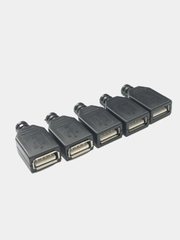 5 штук Гнездо USBA в корпусе разъем USB мама на провод/кабель