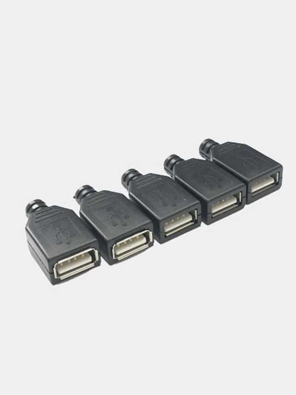 5 штук Гнездо USBA в корпусе разъем USB мама на провод/кабель