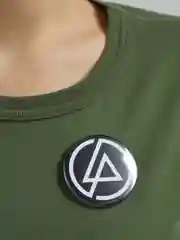 Черный значок "Linkin park" из серии "Рок", 56 мм