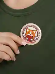 Значок валентинка "Ангел-хранитель корги",